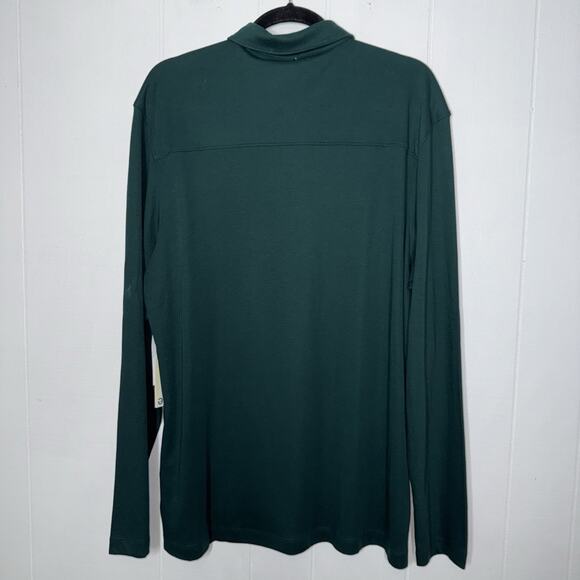 Artefact Men’s Cotton Pima Polo Long Sleeve Shirt Green Size XL NWT - Picture 2 of 6